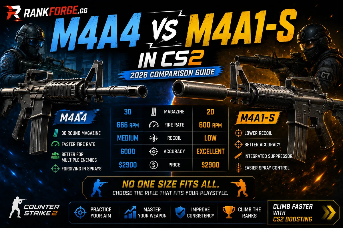 M4A4 vs M4A1-S | Best CT Rifle in CS2