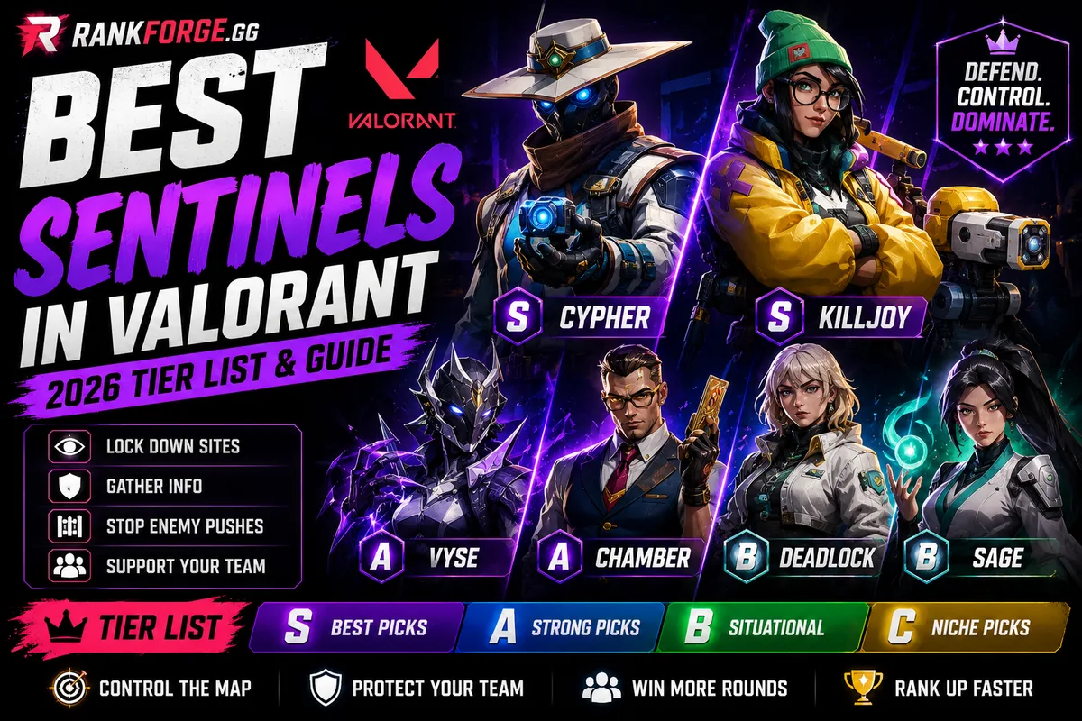 Best Sentinels in Valorant | Agent Tier List (2026)