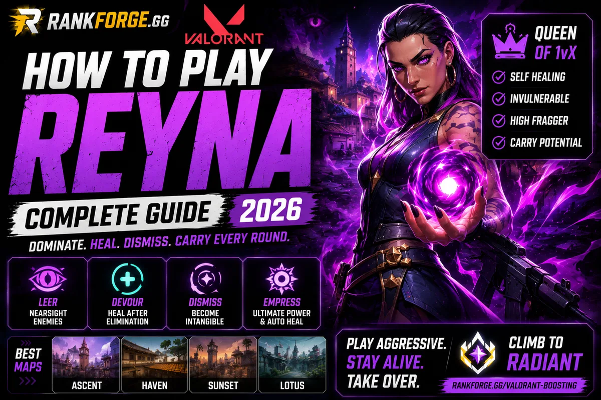 Reyna Guide Valorant | Tips, Abilities & Strategies (2026)