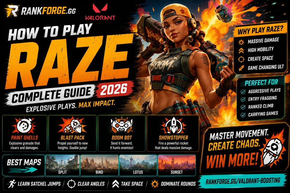 Raze Guide Valorant | Tips, Satchels & Strategies (2026)