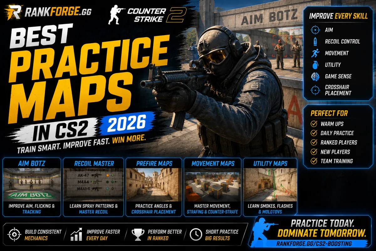 Best CS2 Practice Maps | Aim, Recoil & Utility Training