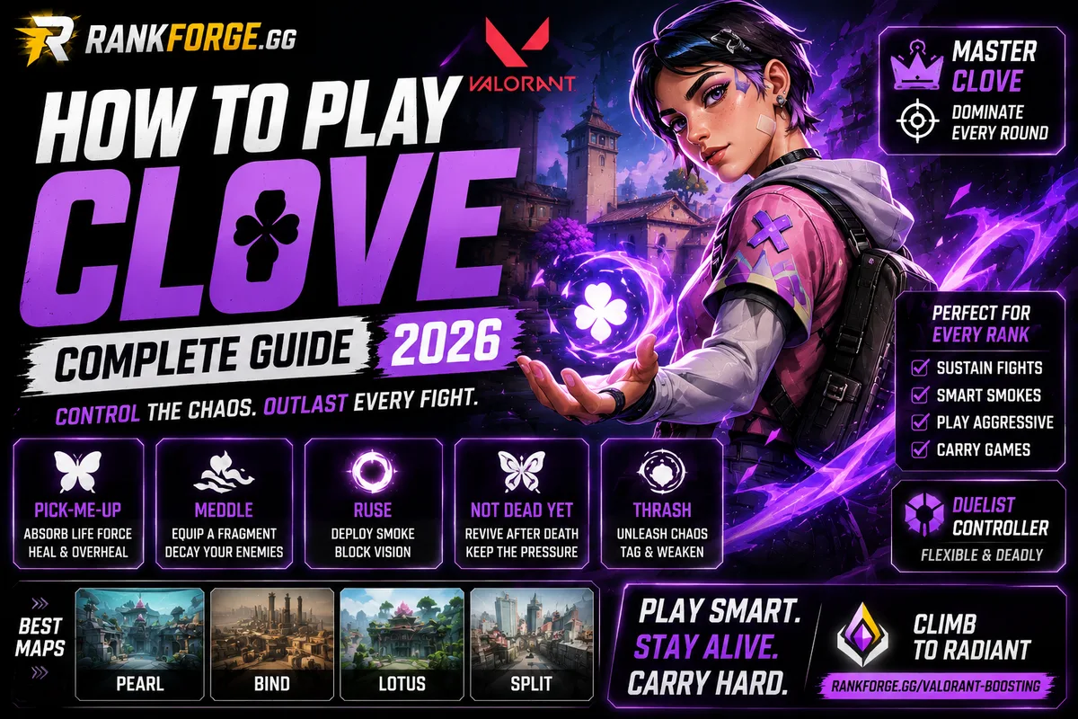 Clove Guide Valorant | Abilities, Smokes & Tips (2026)