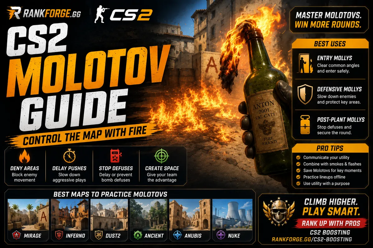 CS2 Molotov Guide | Best Lineups & Tips (2026)