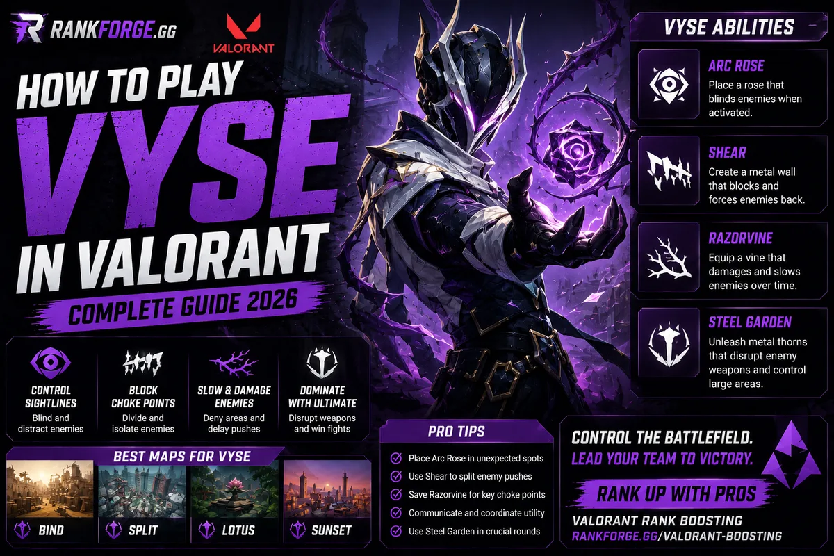 Vyse Guide Valorant | Abilities, Tips & Strategies (2026)