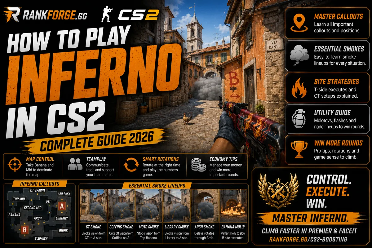 CS2 Inferno Guide | Callouts, Utility & Strategies (2026)
