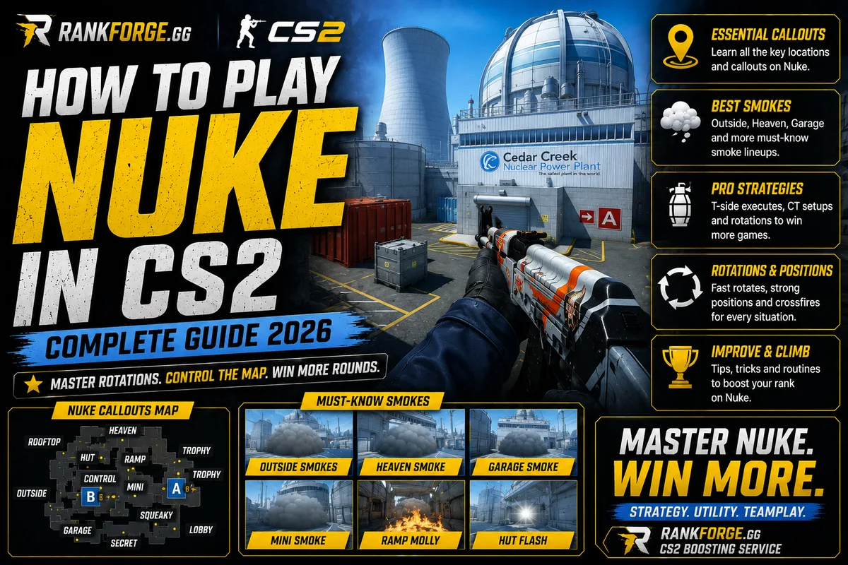 CS2 Nuke Guide | Callouts, Smokes & Strategies (2026)