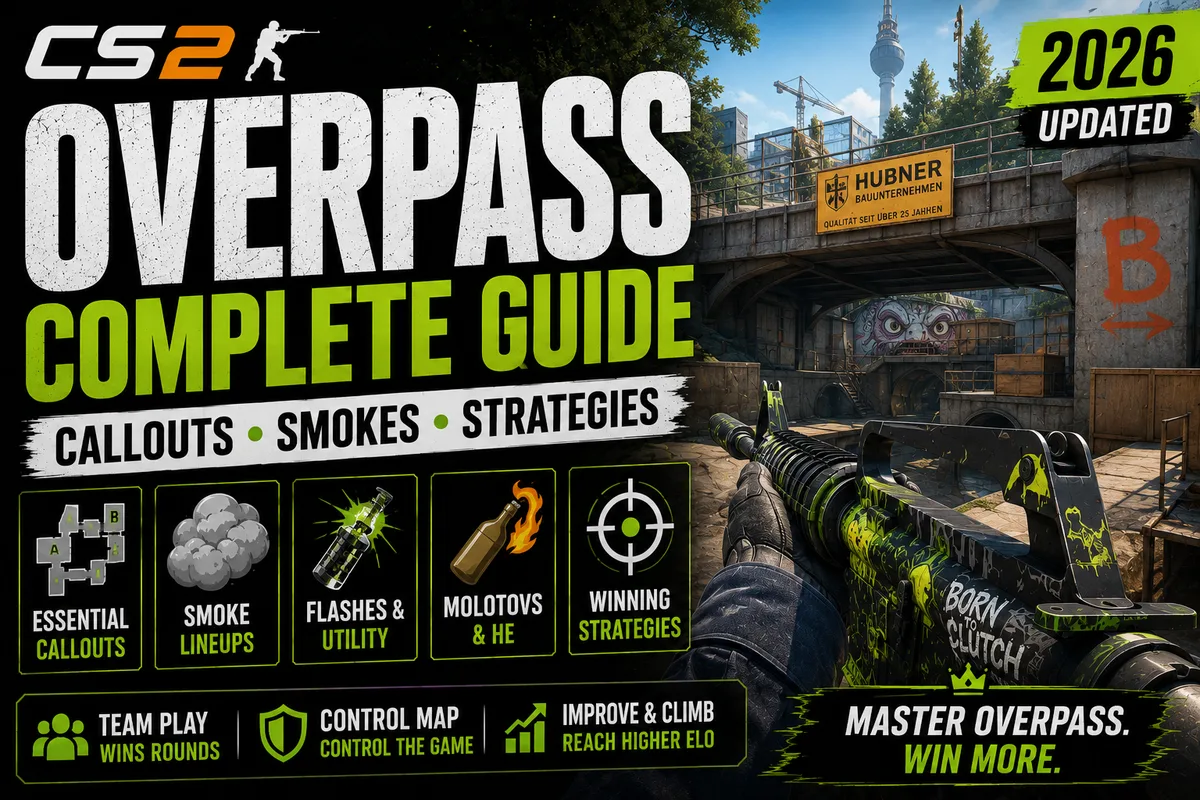CS2 Overpass Guide | Callouts, Smokes & Strategies (2026)