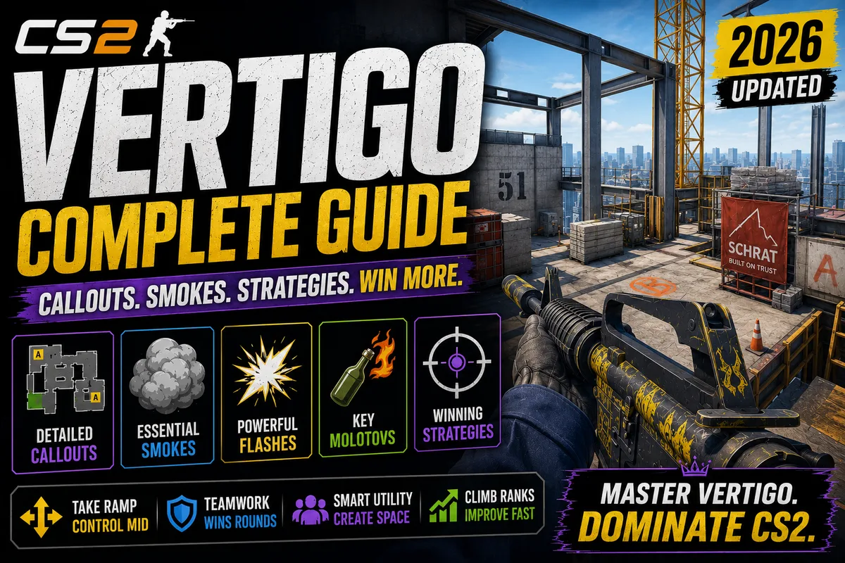 CS2 Vertigo Guide | Callouts, Smokes & Strategies (2026)