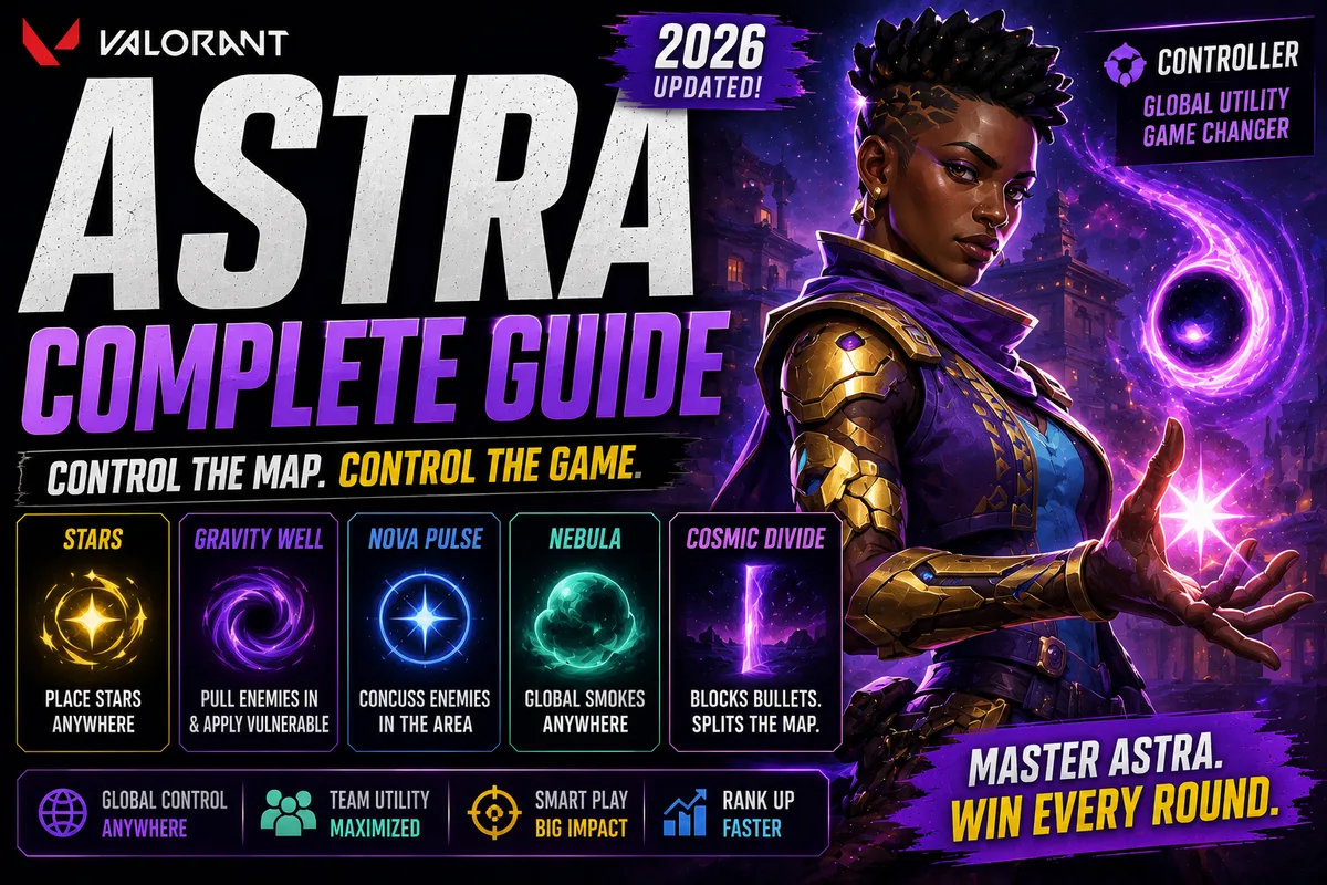 Astra Guide Valorant | Abilities, Tips & Strategies (2026)
