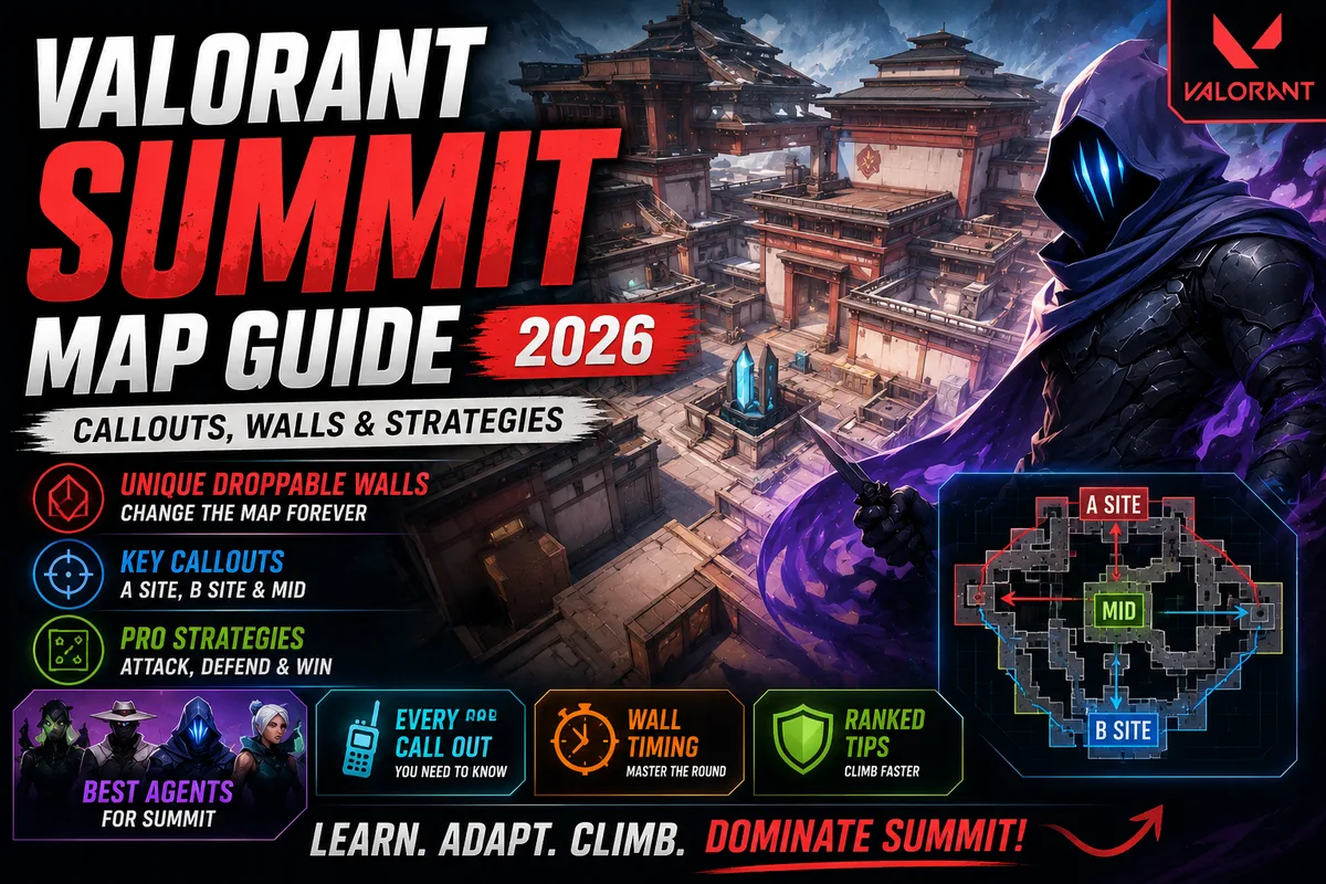 Valorant Summit Map Guide (2026) | Callouts, Walls & Strategies