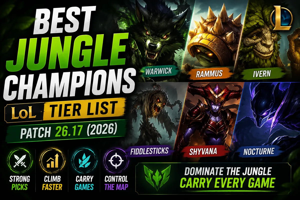 Best Jungle Champions LoL | Tier List Patch 26.17 (2026)