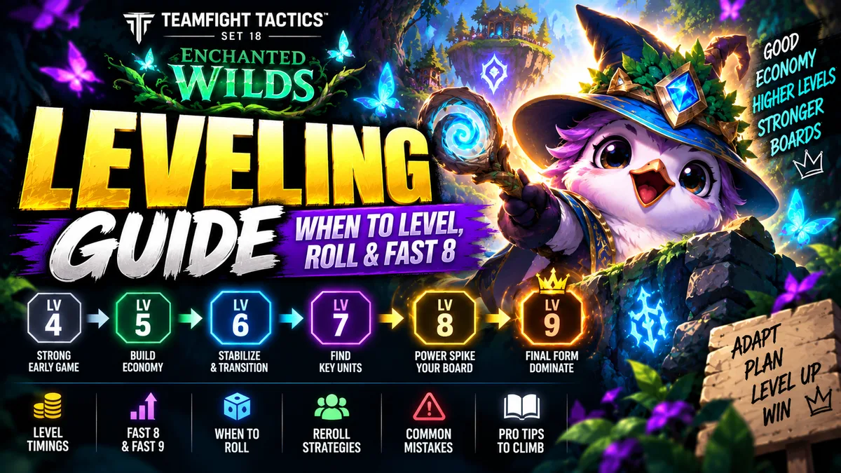 TFT Set 18 Leveling Guide | When to Level, Roll & Fast 8