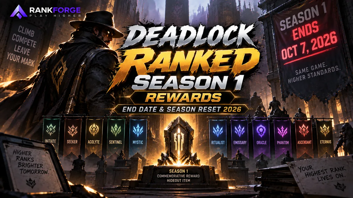 Deadlock Ranked Season 1 Rewards | End Date & Season Reset 2026