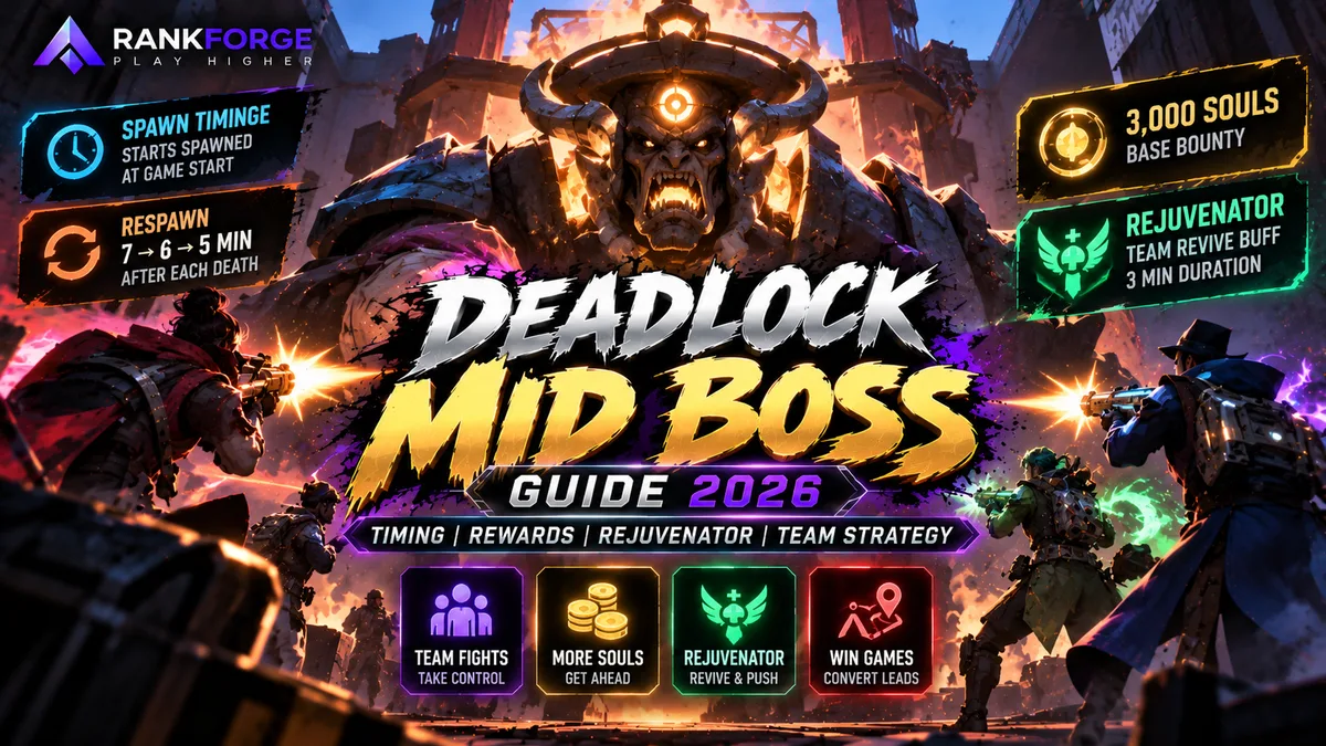 Deadlock Mid Boss Guide 2026 | Spawn Timing, Rewards & Team Strategy