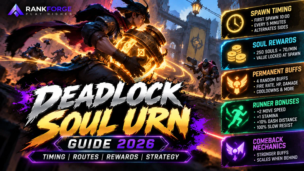 Deadlock Soul Urn Guide 2026 | Timing, Routes & Rewards