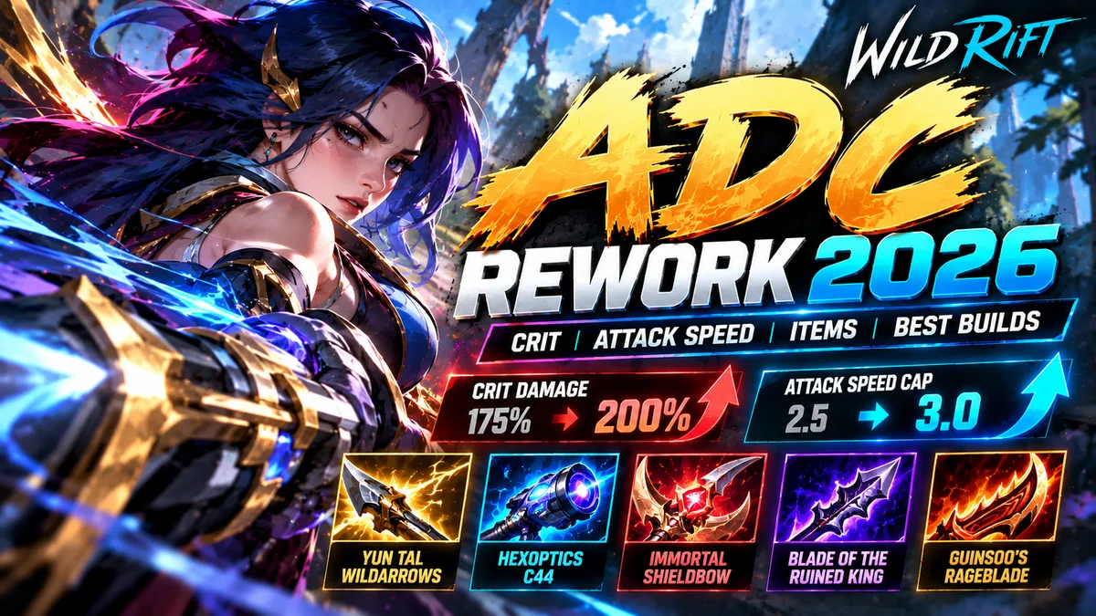 Wild Rift ADC Rework 2026 | Crit, Attack Speed & Best Builds