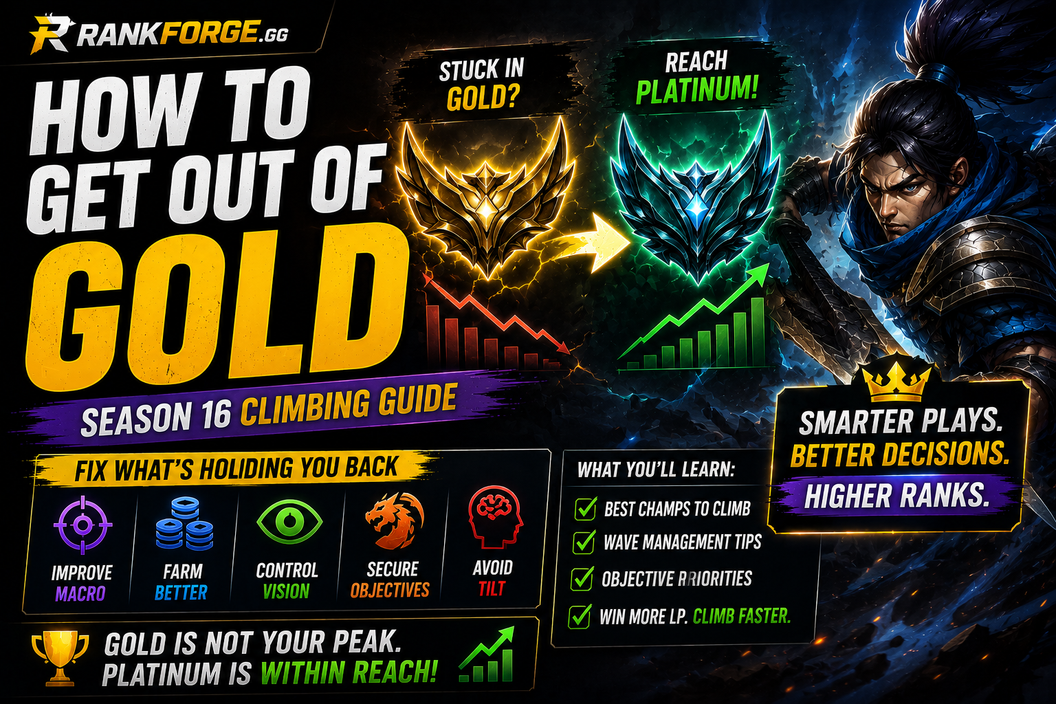How to Get Out of Gold LoL | Season 16 Guide