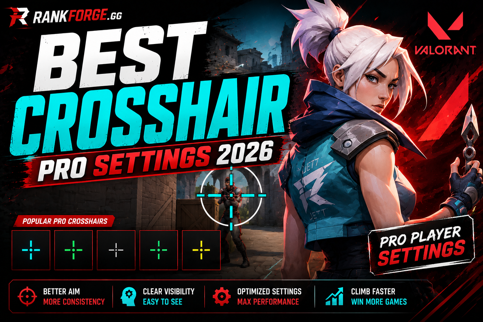 Best Valorant Crosshair Settings | Pro Crosshairs (2026)