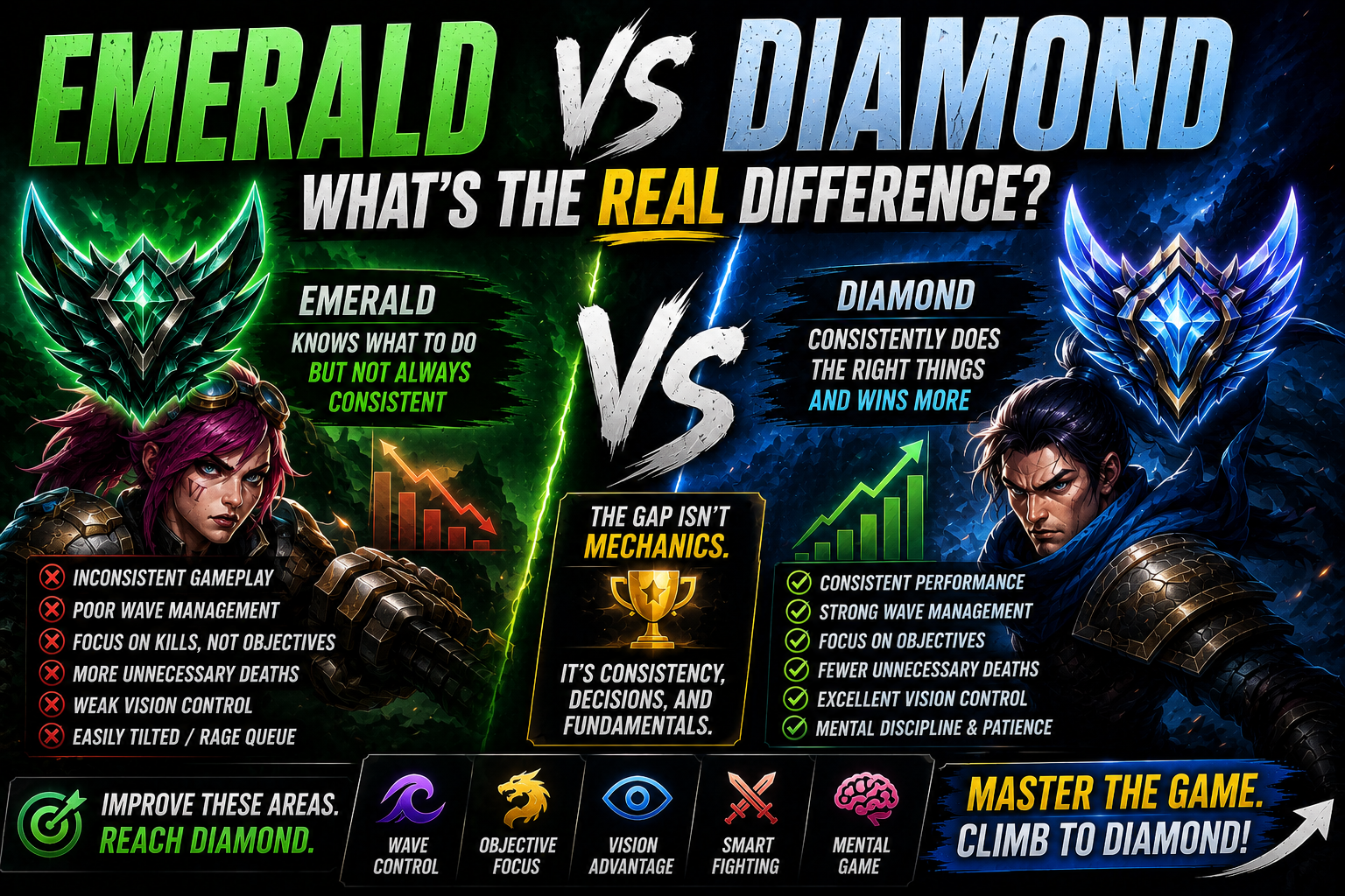 Emerald vs Diamond LoL | Biggest Differences Explained